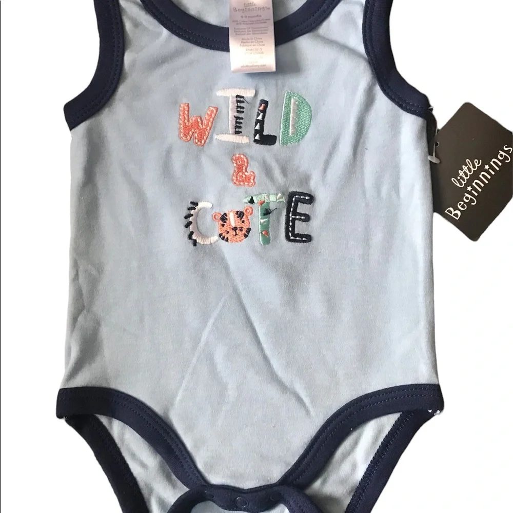 New! Cudlie 3 Pack Bodysuit Set 6-9 months